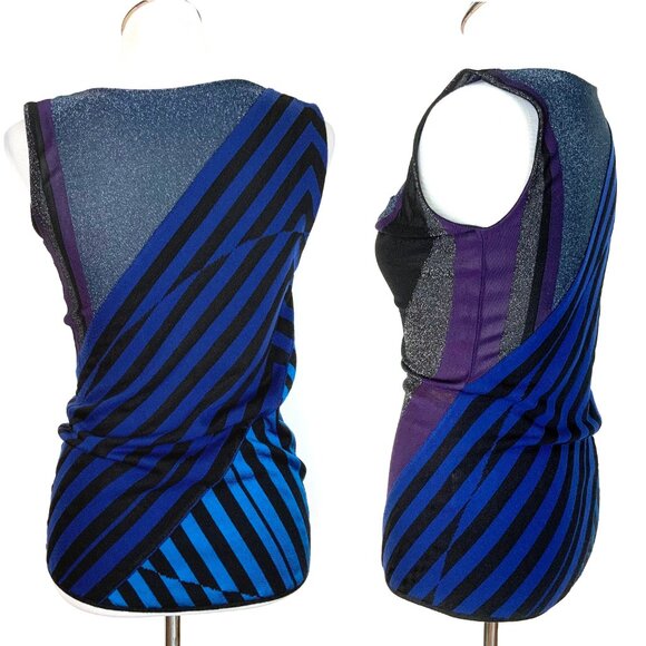 Gucci Cowl Neck Mix Media Knit Sleeveless Top Sz 6-8 - Picture 8 of 16